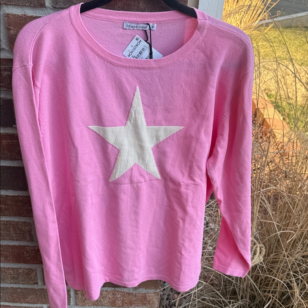 Brave + True Ladies XL Petra Star Pink Knit Top - Picture 3 of 9